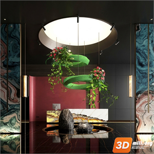 Lobby Decoration Skp Files 